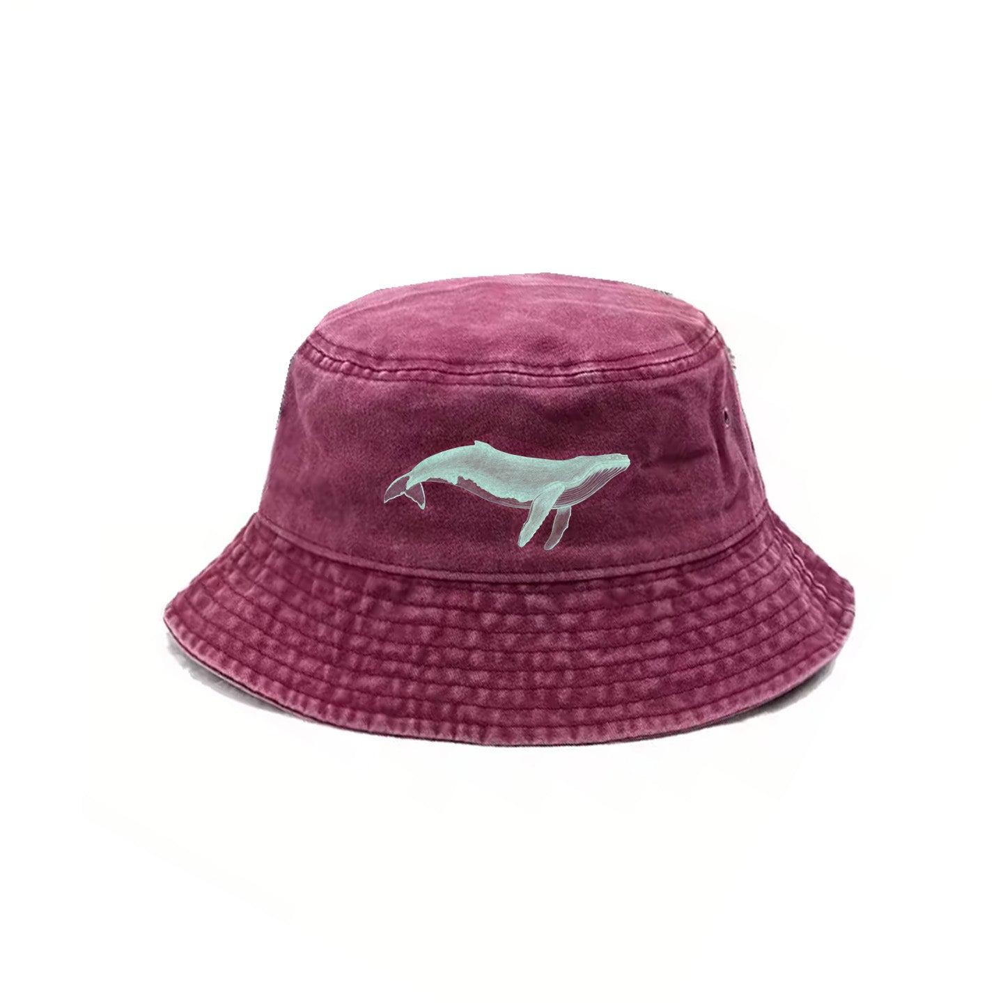 Gorro Bucket Burdeos · Ballena Jorobada