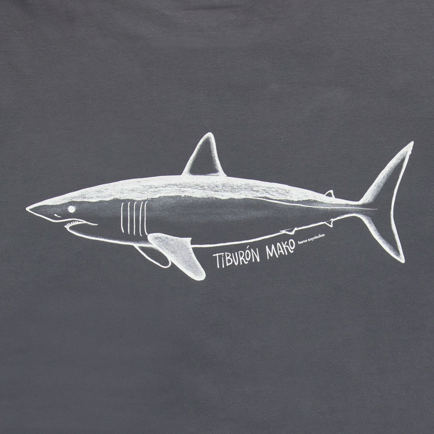 Polera Tiburón Mako · Gris Asfalto